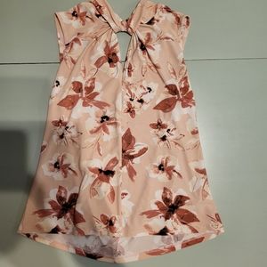 High-necked Le Chateau Blouse with keyhole detail